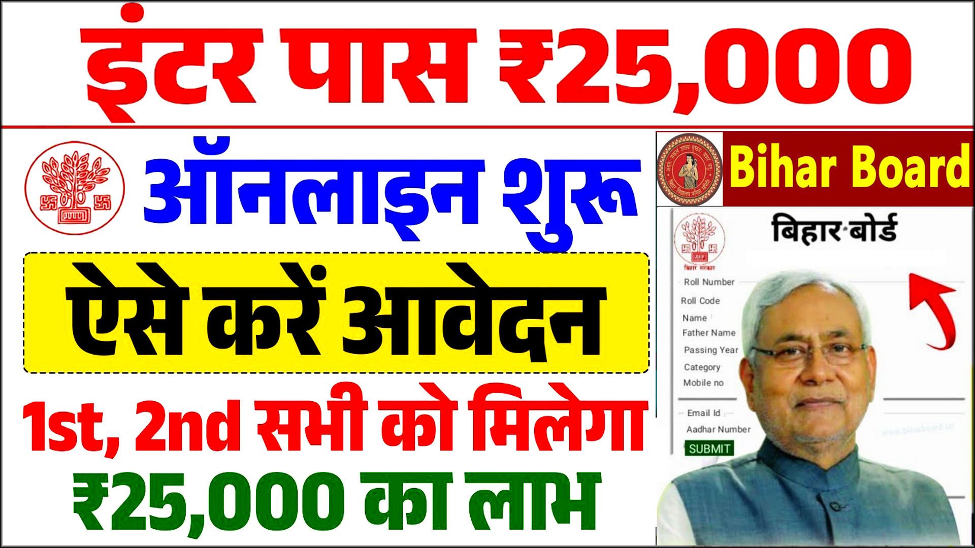 Bihar Board 12th Pass Scholarship 2025